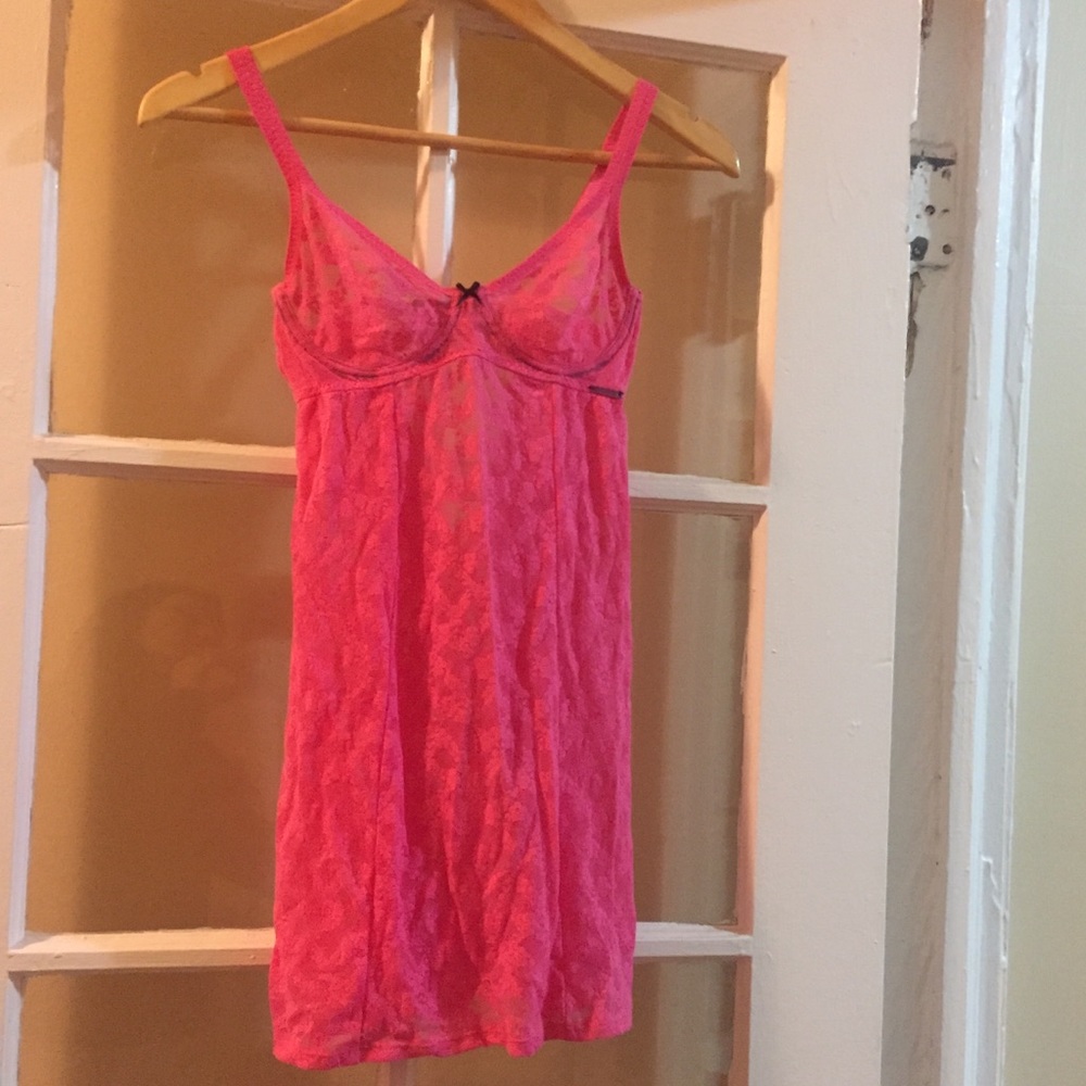 Betsey Johnson Intimates hot pink slip, never worn